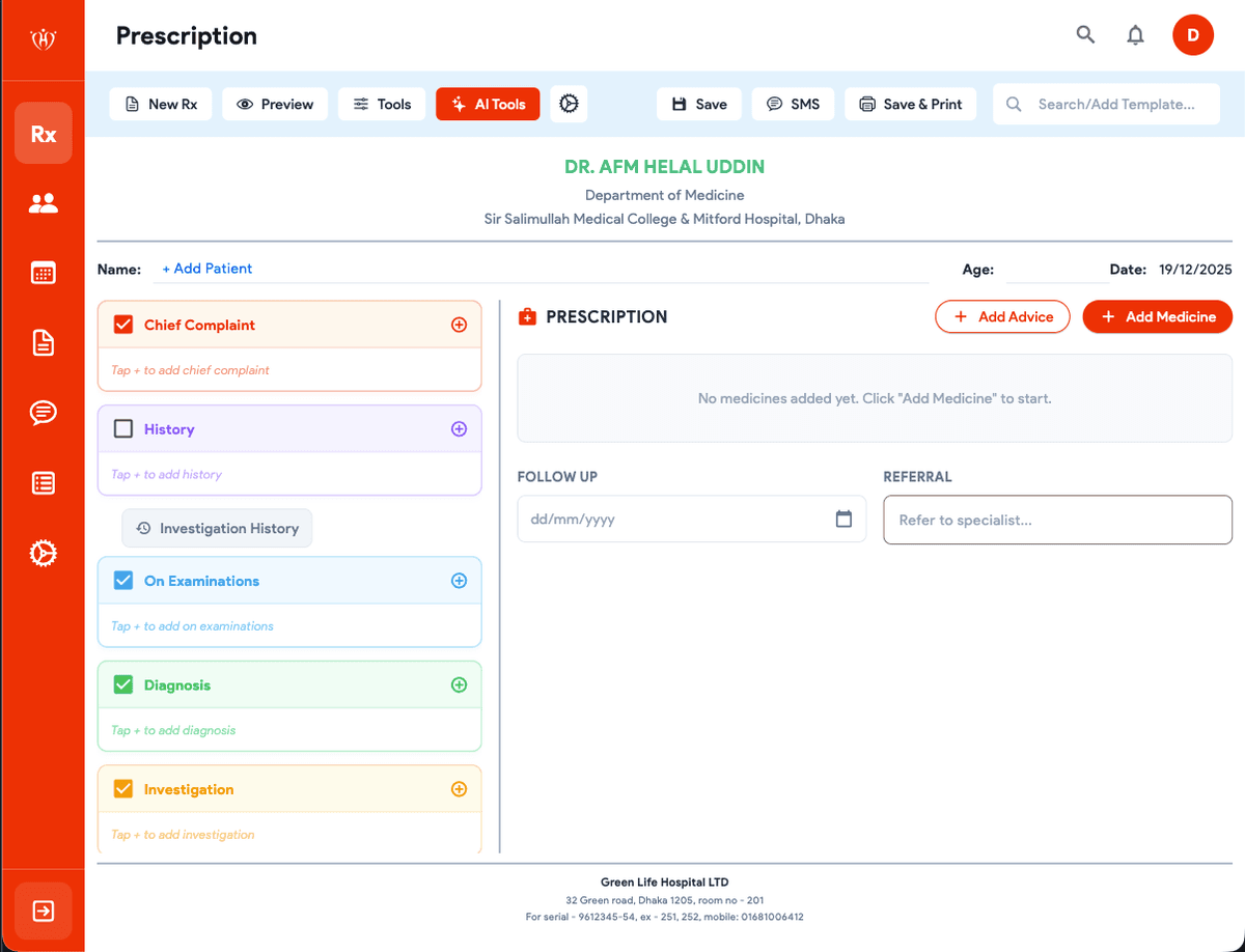 Doctors Hero Dashboard